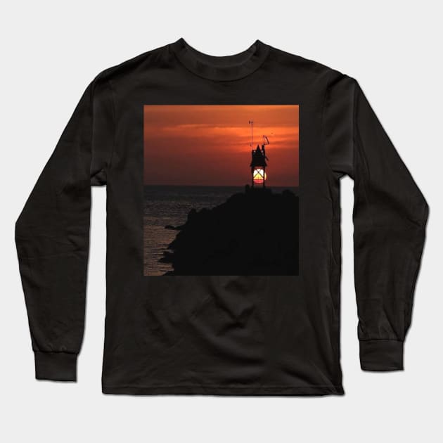 Rudee Inlet  Sunrise Long Sleeve T-Shirt by Celtic Mutt's Art Work and Designs